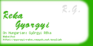 reka gyorgyi business card